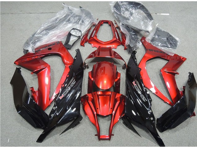 2011-2015 Black Red Kawasaki ZX10R Moto Fairings Canada