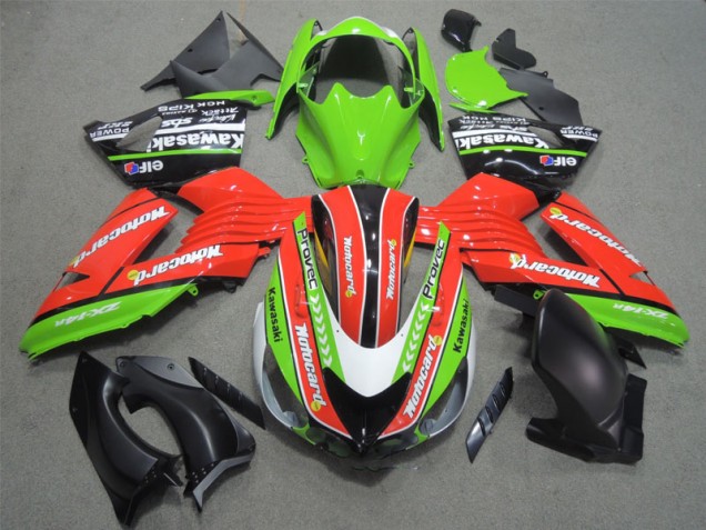 2006-2011 Red Green Motocard Kawasaki ZX14R ZZR1400 Bike Fairing Canada 2006-2011 Red Green Motocard Kawasaki ZX14R ZZR1400 Bike Fairing Canada