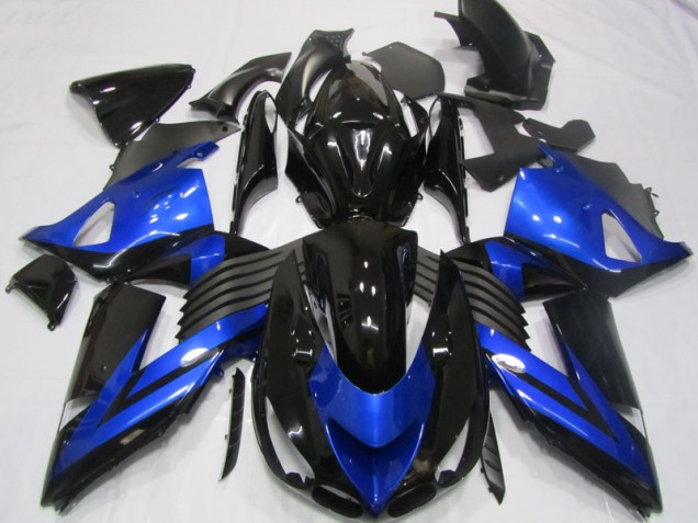 2006-2011 Black Blue Kawasaki ZX14R ZZR1400 Moto Fairings Canada 2006-2011 Black Blue Kawasaki ZX14R ZZR1400 Moto Fairings Canada