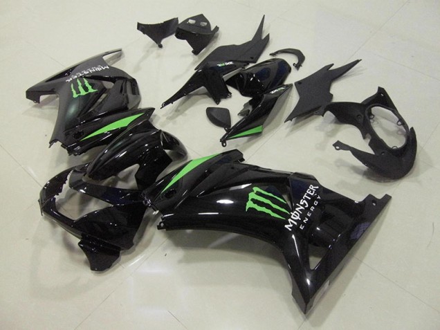 2008-2012 Black Green Monster Energy Kawasaki ZX250R Motorcycle Fairings Kit Canada 2008-2012 Black Green Monster Energy Kawasaki ZX250R Motorcycle Fairings Kit Canada