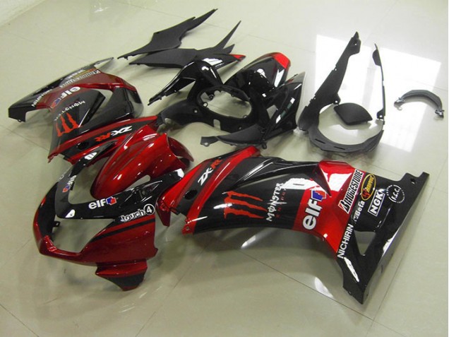 2008-2012 Black Red Monster Kawasaki ZX250R Motorcycle Fairing Canada 2008-2012 Black Red Monster Kawasaki ZX250R Motorcycle Fairing Canada