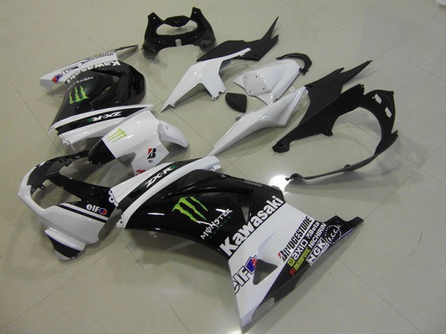 2008-2012 Black White Monster Kawasaki ZX250R Motorcycle Fairings & Bodywork Canada 2008-2012 Black White Monster Kawasaki ZX250R Motorcycle Fairings & Bodywork Canada