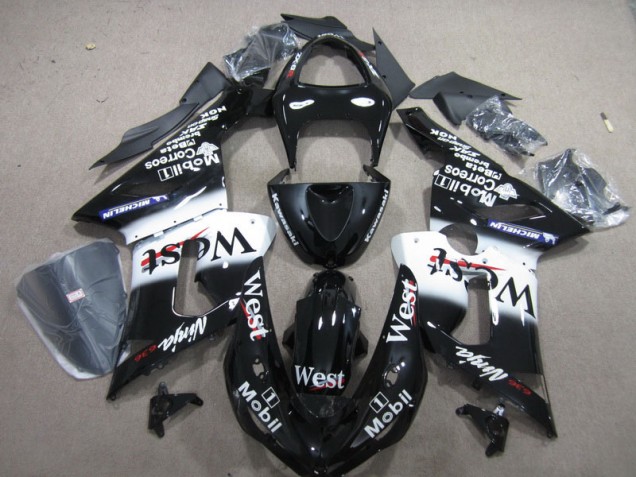 2005-2006 Black West Mobil Ninja 636 Kawasaki ZX6R Motorbike Fairings Canada