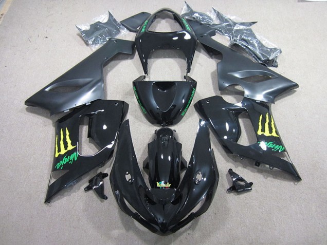 2005-2006 Black Green Ninja Kawasaki ZX6R Motorcycle Fairing Kits Canada