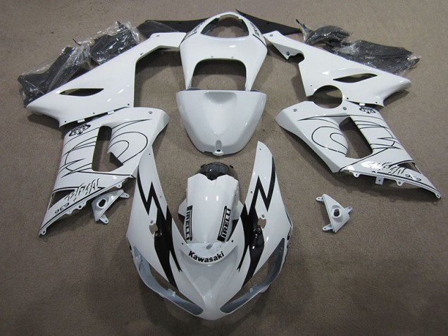 2005-2006 White Ninja 636 Kawasaki ZX6R Moto Fairings Canada