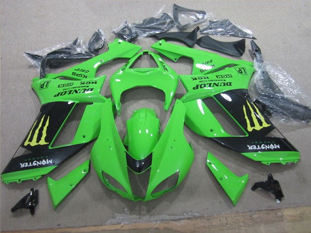 2007-2008 White Blue Ninja Kawasaki ZX6R Motorcycle Fairing Canada