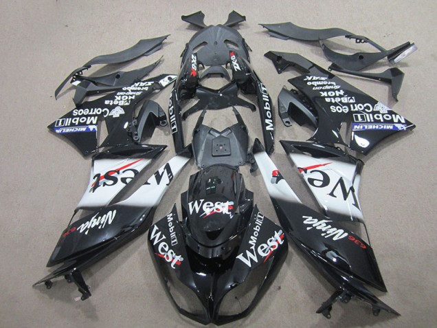 2009-2012 Black West Kawasaki ZX6R Motorcycle Fairing Kits Canada 2009-2012 Black West Kawasaki ZX6R Motorcycle Fairing Kits Canada