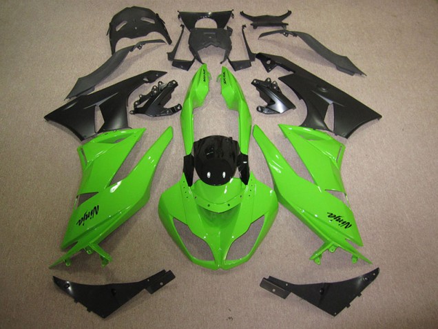 2009-2012 Black Green Kawasaki ZX6R Motorbike Fairing Canada