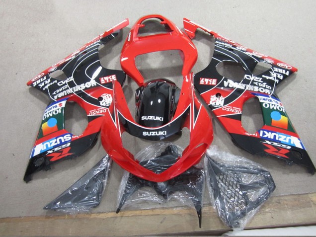 2000-2002 Red Black Denso Suzuki GSXR1000 Motorcyle Fairings Canada