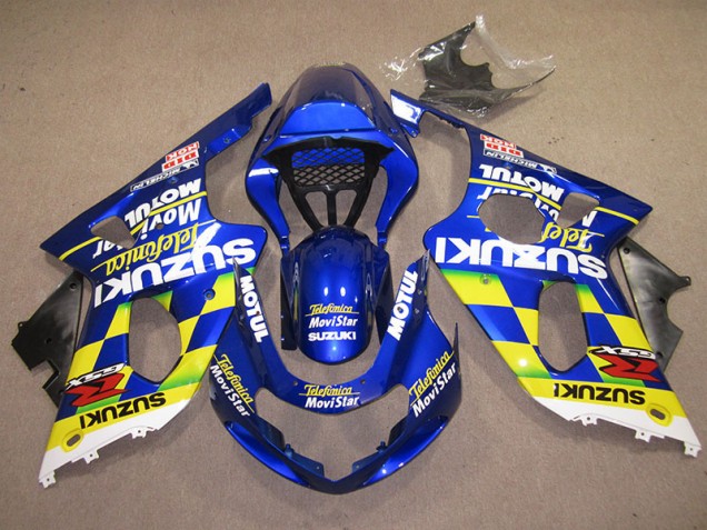 2000-2002 Blue Yellow Telefumica Movistar Suzuki GSXR1000 Motor Fairings Canada 2000-2002 Blue Yellow Telefumica Movistar Suzuki GSXR1000 Motor Fairings Canada