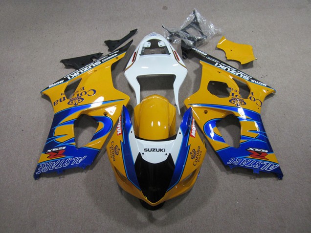 2003-2004 Yellow Blue Corona Extra Suzuki GSXR1000 Motorcycle Fairing Kit Canada 2003-2004 Yellow Blue Corona Extra Suzuki GSXR1000 Motorcycle Fairing Kit Canada