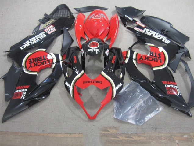2005-2006 Black Lucky Strike Red Motul Suzuki GSXR1000 Motorbike Fairing Canada