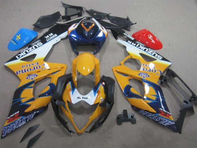 2005-2006 Yellow Blue Corona Extra Suzuki GSXR1000 Moto Fairings Canada 2005-2006 Yellow Blue Corona Extra Suzuki GSXR1000 Moto Fairings Canada