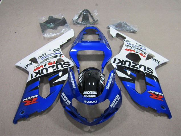 2001-2003 Blue White Motul Suzuki GSXR600 Moto Fairings Canada