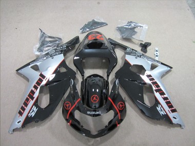 2001-2003 Black Red 23 Suzuki GSXR600 Bike Fairing Kit Canada