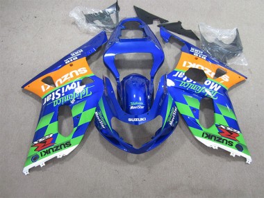 2001-2003 Blue Green Telefumia Movistar Suzuki GSXR600 Motorcycle Bodywork Canada