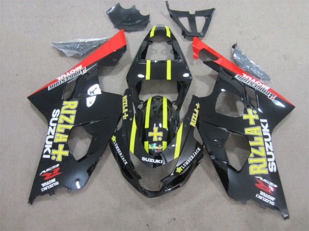 2004-2005 Black Yellow Rizla Suzuki GSXR600 Motorcycle Fairings Kit Canada 2004-2005 Black Yellow Rizla Suzuki GSXR600 Motorcycle Fairings Kit Canada