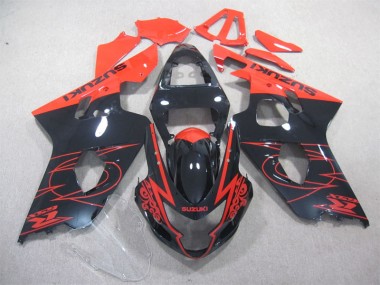 2004-2005 Black Red Suzuki GSXR600 Bike Fairings Canada