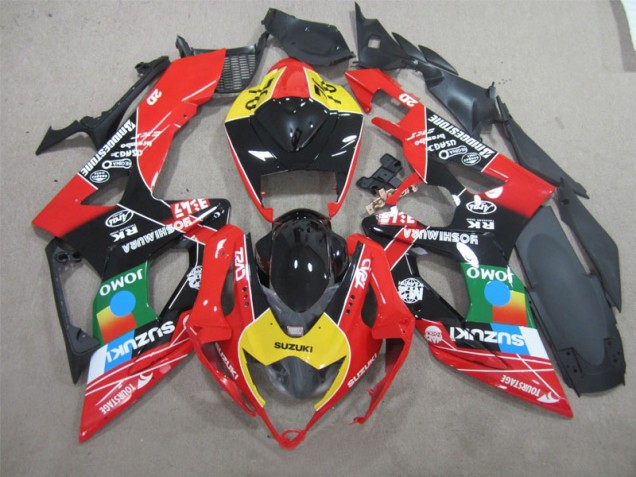 2006-2007 Black Red Yellow Jomo Suzuki GSXR600 Bike Fairings Canada 2006-2007 Black Red Yellow Jomo Suzuki GSXR600 Bike Fairings Canada