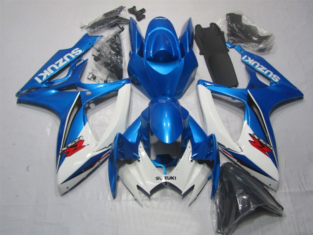 2006-2007 Blue White Suzuki GSXR600 Motorbike Fairing Kits Canada 2006-2007 Blue White Suzuki GSXR600 Motorbike Fairing Kits Canada