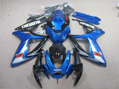2006-2007 Blue Black White Suzuki GSXR600 Motorcycle Fairing Kits Canada