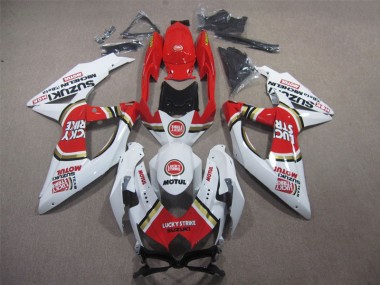 2008-2010 White Lucky Strike Red Motul Suzuki GSXR600 Motorbike Fairing Canada