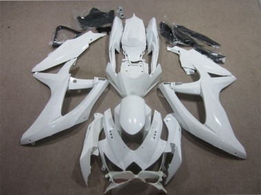 2008-2010 White Suzuki GSXR600 Motorcycle Fairing Kit Canada