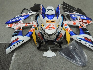 2008-2010 White Blue Dark Dog Suzuki GSXR600 Bike Fairings Canada