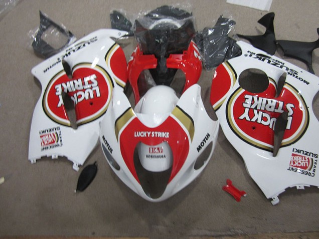 1996-2007 White Lucky Strike Motul Suzuki GSXR1300 Hayabusa Motorcycle Fairings Kit Canada