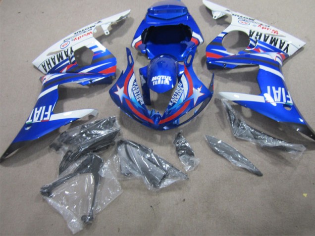 2002-2003 Blue White Motul Fiat Yamaha YZF R1 Moto Fairings Canada 2002-2003 Blue White Motul Fiat Yamaha YZF R1 Moto Fairings Canada