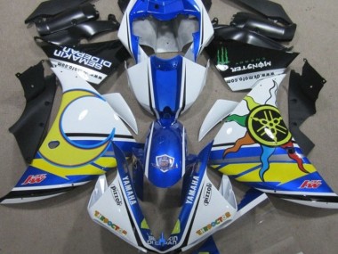 2009-2011 Blue White Yellow 46 Yamaha YZF R1 Replacement Fairings Canada