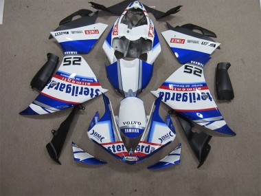 2012-2014 White Blue Volvo Sterilgarda 25 Yamaha YZF R1 Motorcycle Fairings Kit Canada