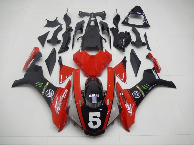 2015-2019 Black Red 5 Yamaha YZF R1 Motorcycle Fairing Kit Canada