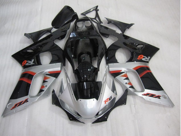 1998-2002 Black Silver Yamaha YZF R6 Motorcycle Fairing Kit Canada 1998-2002 Black Silver Yamaha YZF R6 Motorcycle Fairing Kit Canada