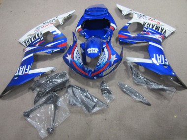 2003-2005 Blue White Motul Fiat Yamaha YZF R6 Motorcylce Fairings Canada