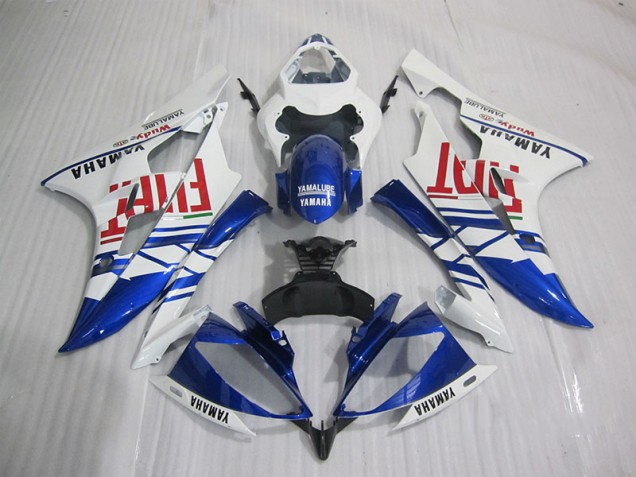 2006-2007 Blue White Fiat Yamaha YZF R6 Motorcyle Fairings Canada 2006-2007 Blue White Fiat Yamaha YZF R6 Motorcyle Fairings Canada