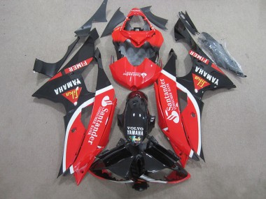 2008-2016 Black Red White Santander Yamaha YZF R6 Bike Fairings Canada